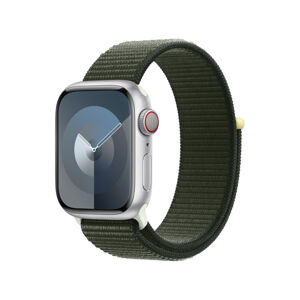 Apple Watch 49/45/44/42mm cypřišově zelený provlékací sportovní řemínek