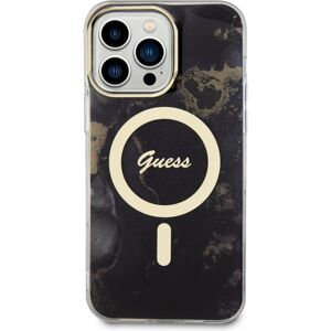 Guess Marble IML MagSafe kryt iPhone 13 Pro Max černý