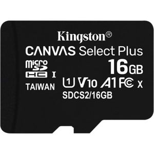 Kingston Canvas Select Plus microSDHC 16GB A1 Class 10 100MB/s + adaptér