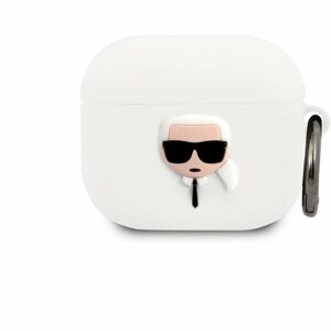 Karl Lagerfeld Karl Head silikonové pouzdro pro Airpods 3 bílé