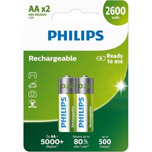 Philips R6B2A260/10 Nabíjecí baterie - 2x AA 2600mAh (Připraveny k použití)