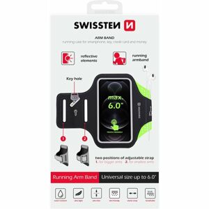 Swissten Armband sportovní pouzdro pro 6" telefony černé