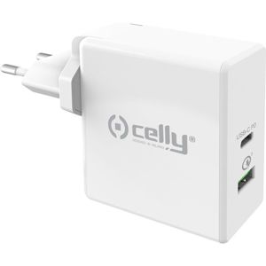 CELLY PRO Power nabíječka USB-C/USB Qualcomm Quick Charge 3.0, 30W, bílá