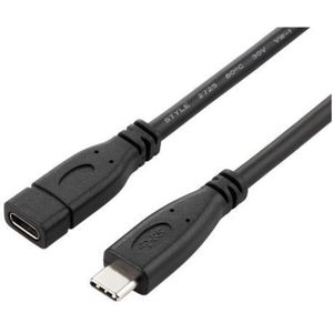 PremiumCord prodlužovací kabel USB-C 3.1 gen. 2, 1,5m černý