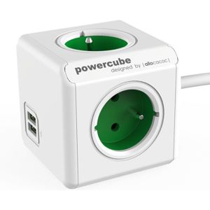 PowerCube Extended USB zásuvka zelená