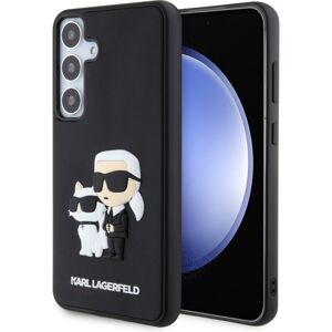 Karl Lagerfeld 3D Rubber Karl and Choupette kryt Samsung Galaxy S24+ černý