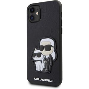 Karl Lagerfeld PU Saffiano Karl and Choupette NFT kryt iPhone 11 černý