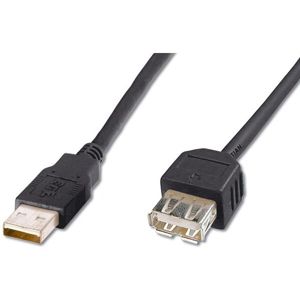 PremiumCord USB 2.0 prodlužovací kabel 5m černý