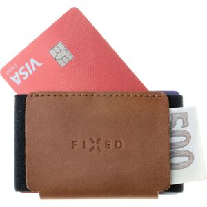 FIXED Tiny Wallet Kožená peněženka z pravé hovězí kůže hnědá
