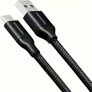 AXAGON BUCM3-AM20B, SUPERSPEED kabel USB-C <-> USB-A 3.2 Gen 1, 2m, 3A, oplet, černý