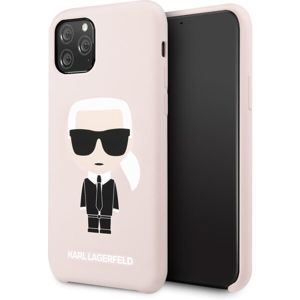 Karl Lagerfeld KLHCN65SLFKPI silikonový kryt iPhone 11 Pro Max starorůžový