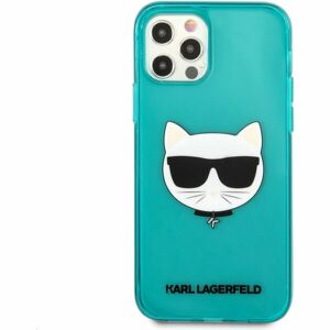 Karl Lagerfeld TPU Choupette Head kryt iPhone 12 Pro Max Fluo Blue