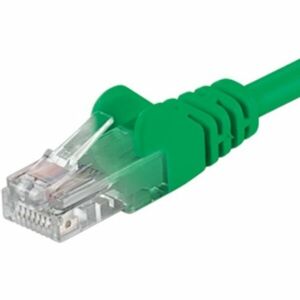 PremiumCord Patch kabel UTP RJ45-RJ45 level 5e zelený 1m