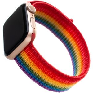 FIXED Nylon Strap nylonový pásek pro Apple Watch 44mm/ Watch 42mm duhový