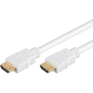 PremiumCord HDMI High Speed + Ethernet kabel,bílý, zlacené konektory, 10m