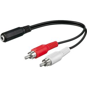 PremiumCord kabel Jack 3,5mm-2xCINCH F/M 0,2m