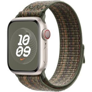 Apple Watch 41/40/38mm sekvojově zelený / oranžový provlékací sportovní řemínek Nike