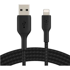 Belkin BOOST Charge Braided Lightning/USB-A odolný kabel, 15cm, černý