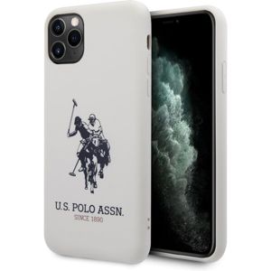 U.S. Polo Big Horse Silicone Effect kryt iPhone 11 Pro Max bílý