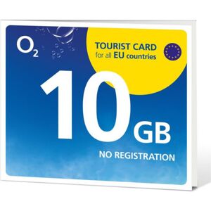 Předplacená SIM karta O2 s kreditem 50 Kč, 10 GB DAT - Tourist Card