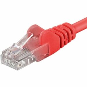 PremiumCord Patch kabel UTP RJ45-RJ45 level 5e červený 0,25m