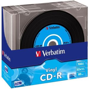 VERBATIM CD-R(10 ks)Slim/Vinyl/DLP/52x/700MB