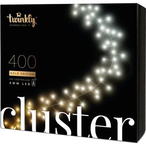 Twinkly Cluster Gold Edition chytrý řetěz se žárovkami 400 ks