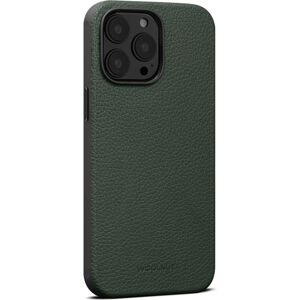 Woolnut kožený kryt pro iPhone 14 Pro Max tmavě zelený
