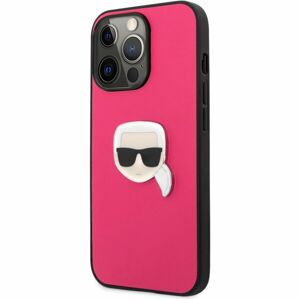 Karl Lagerfeld PU Leather Karl Head Case iPhone 13 Pro růžový