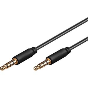 PremiumCord Kabel Jack 3,5mm 4 pinový M/M 1m pro Apple iPhone, iPad, iPod