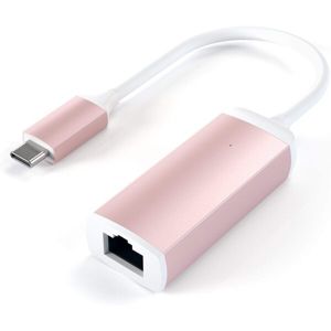Satechi USB C - Ethernet redukce růžově zlatá