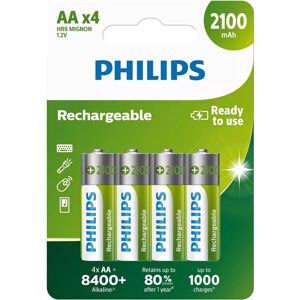 Philips R6B4A210/10 Nabíjecí baterie - 4x AA 2100mAh (Připraveny k použití)