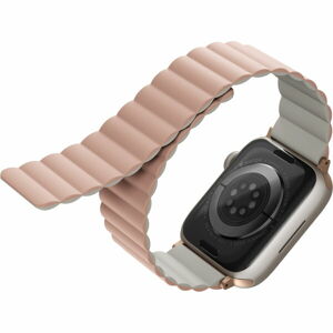 UNIQ Revix oboustranný řemínek pro Apple Watch 49/45/44/42mm Blush (růžový/béžový)