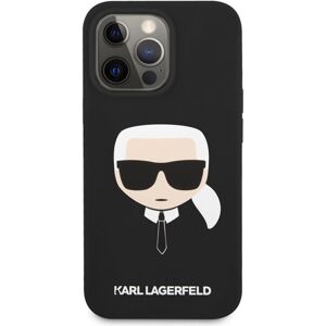 Karl Lagerfeld Liquid Silicone Karl Head Cover iPhone 13 Pro černý