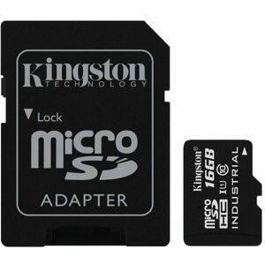 Kingston microSDHC Industrial 16GB 90MB/s UHS-I + SD adaptér