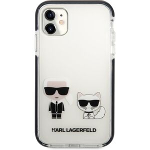 Karl Lagerfeld TPE Karl and Choupette Kryt iPhone 11 bílý