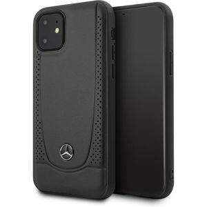 Mercedes Perforation MEHCN61ARMBK kožený kryt iPhone 11 černý