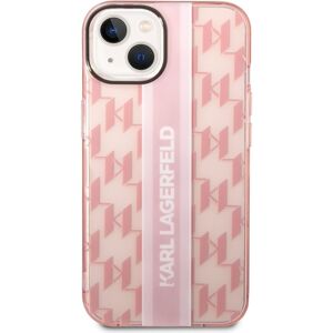 Karl Lagerfeld Monogram Vertical Stripe kryt iPhone 14 růžový