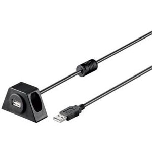 PremiumCord USB 2.0 prodlužovací kabel 3m MF s konektorem na přišroubování