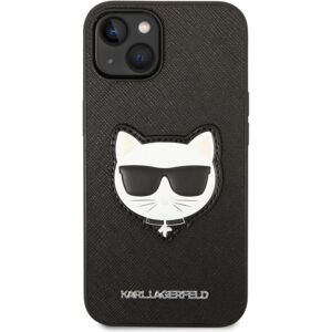Karl Lagerfeld PU Saffiano Choupette Head kryt iPhone 14 Plus černý