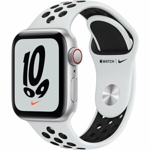 Apple Watch Nike SE Cellular 40mm stříbrné s platinovým/černým sportovním řemínkem