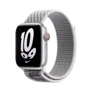 Apple Watch 45mm sněhobílý/černý Nike provlékací sportovní řemínek