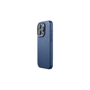 Mujjo Full Leather kryt Apple iPhone 15 Pro modrý
