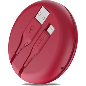 UNIQ HALO USB-A/Lightning kabel s organizérem 1,2m červený