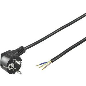 PremiumCord Flexo kabel síťový třížilový 230V s úhlovou vidlicí 2m černá