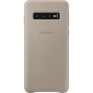 Samsung EF-VG973LJ kožený zadní kryt Samsung Galaxy S10 šedý