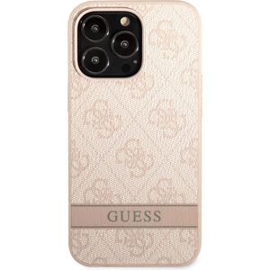 Guess PU 4G Stripe kryt iPhone 13 Pro Max růžový