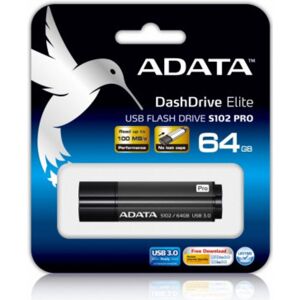 ADATA Flash Disk 64GB Superior S102 Pro USB 3.1 titan šedá