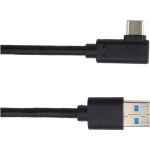 PremiumCord kabel USB 3.1 C/M zahnutý konektor 90°, USB 3.0 A/M, 3m