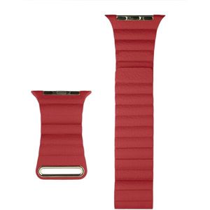 COTEetCI kožený magnetický řemínek Loop Band pro Apple Watch 42/44/45mm červený